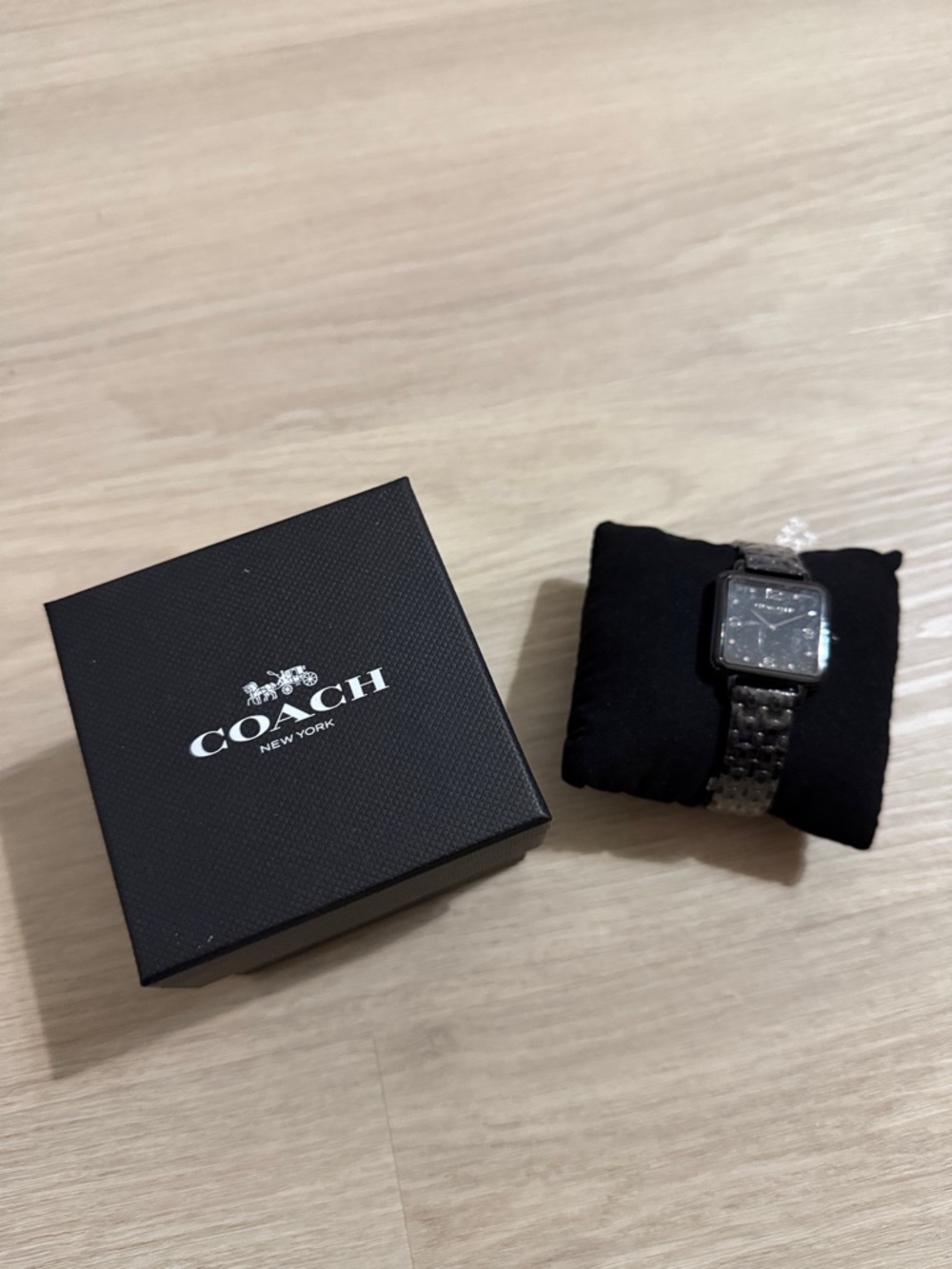 Coach Black Square Dial Women's Bracelet Watch